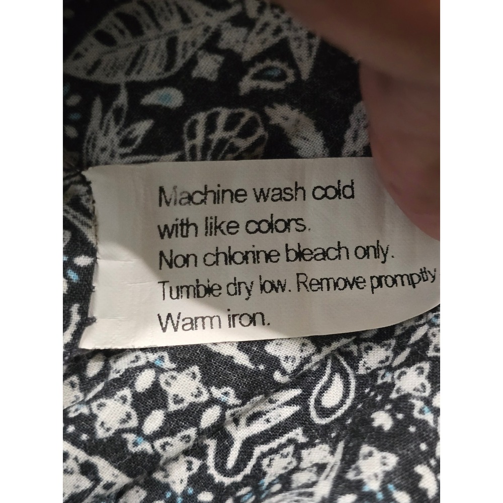 Tori Richard Mens L 100% Cotton Lawn Shirt Hawaii Geometric Tropical Palm Shell - Picture 9 of 10
